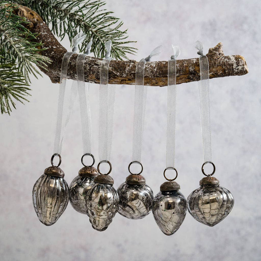 Slate Crackle Glass Ornament - One Inch (Assorted)