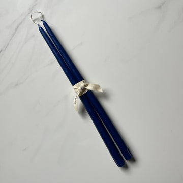 Navy Taper Candle Set of Two