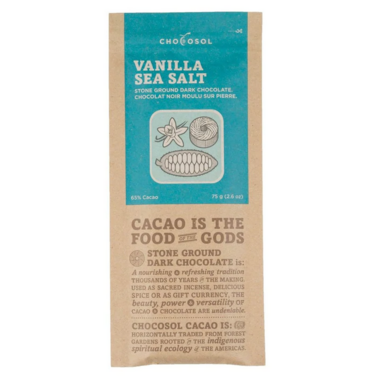 ChocoSol - 65% Vanilla Sea Salt Chocolate Bar