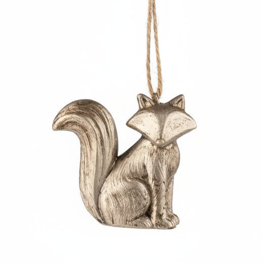 Resin Pewter Fox Decoration