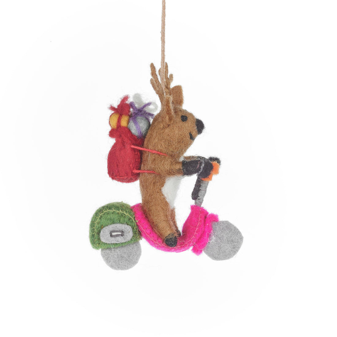 Felt Comet the Scooter Reindeer Hanging Decoration