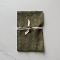 Linen Kitchen Towel - Grass Green
