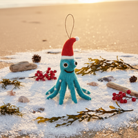 Felt Holiday Octopus Decoration