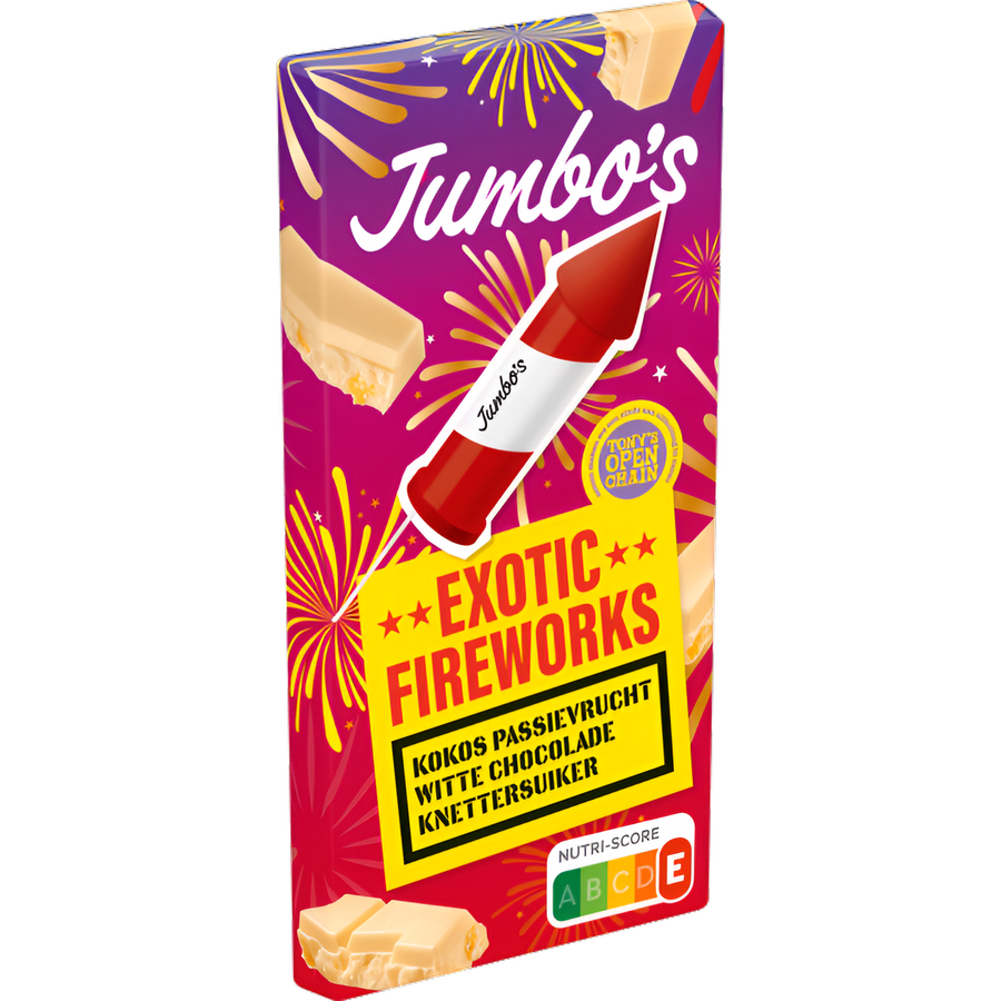 Jumbo - Coconut, Passionfruit & Crystal Sugar White Chocolate Bar
