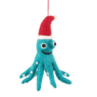 Felt Holiday Octopus Decoration
