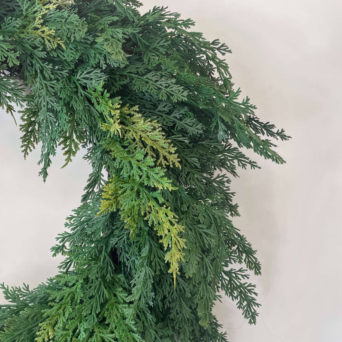 Real Touch Faux Cypress Wreath - 24 Inch