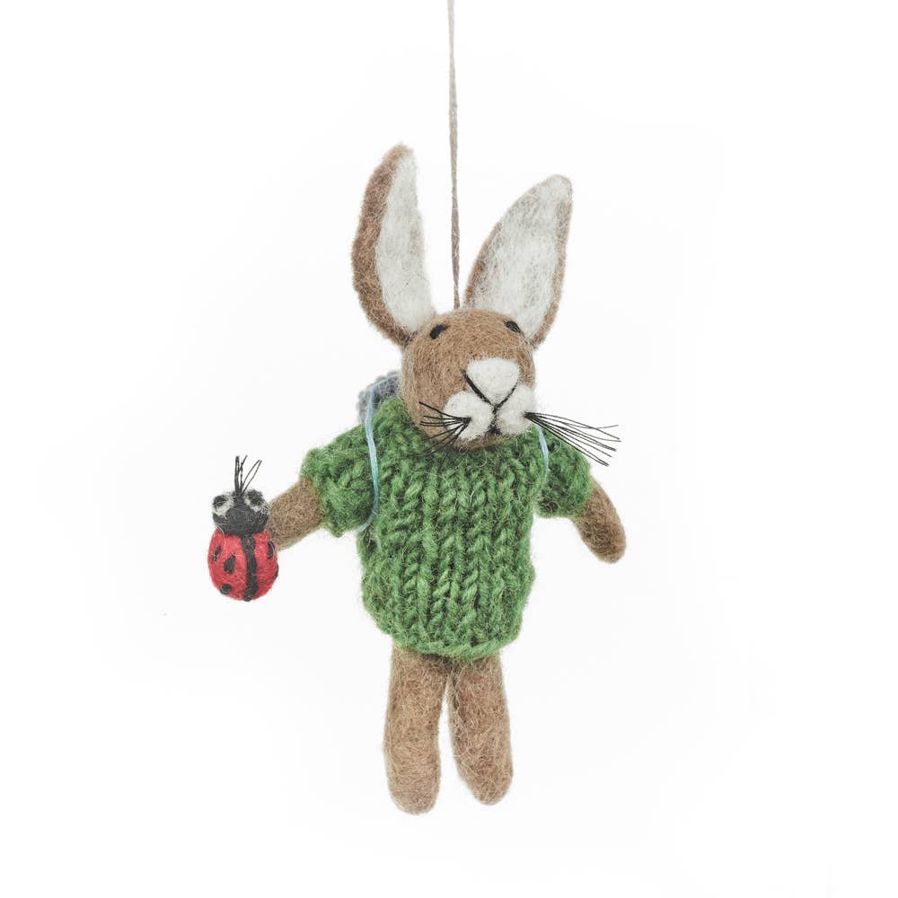 Felt Ladybug Hare Decoration
