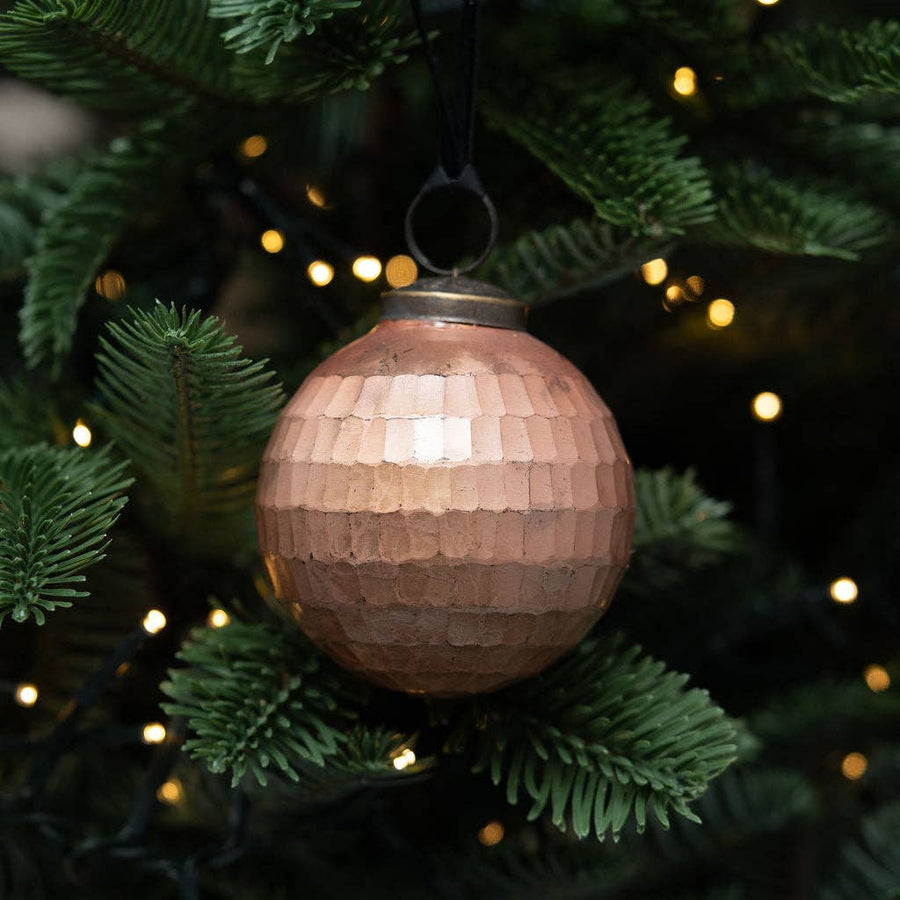 Flush Cut Glass Rustic Ornament - Three Inch
