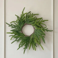Real Touch Faux Norfolk Pine Wreath - 12 Inch