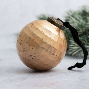 Straw Cut Glass Rustic Ornament - Three Inch
