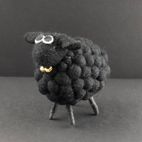 Felted Wool Black Sheep