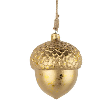 Gold Hollow Wood Acorn Large