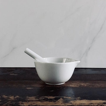 Porcelain Mortar & Pestle Set - 400 ML