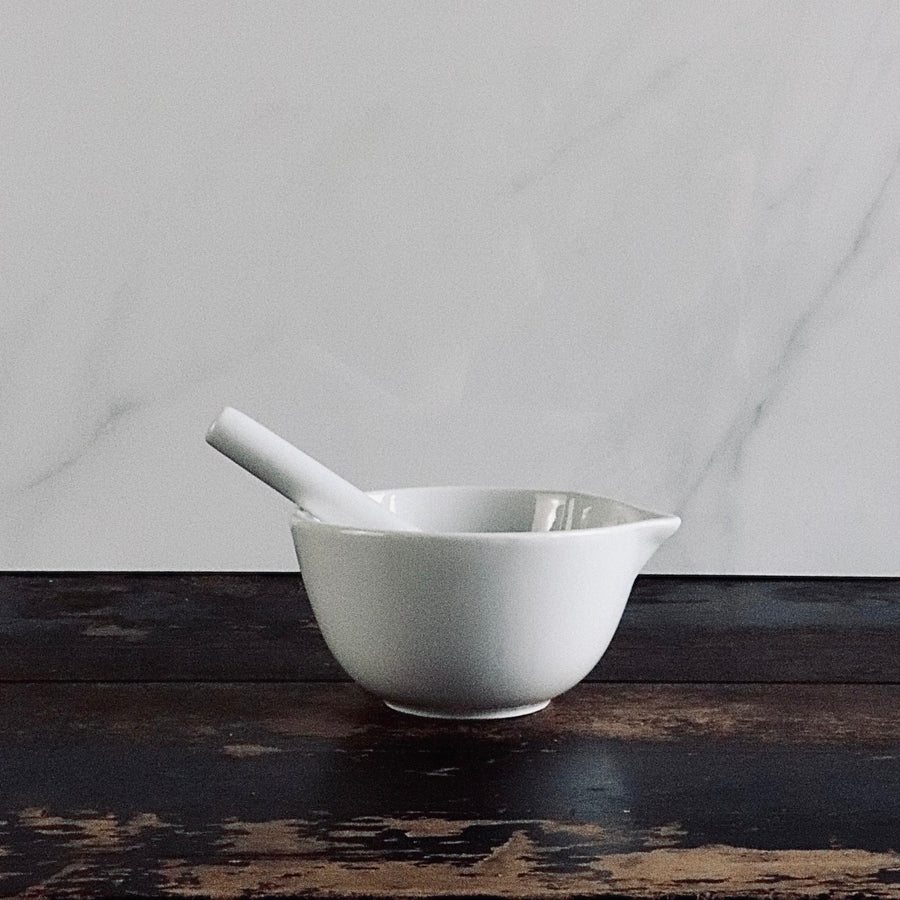 Porcelain Mortar & Pestle Set - 400 ML