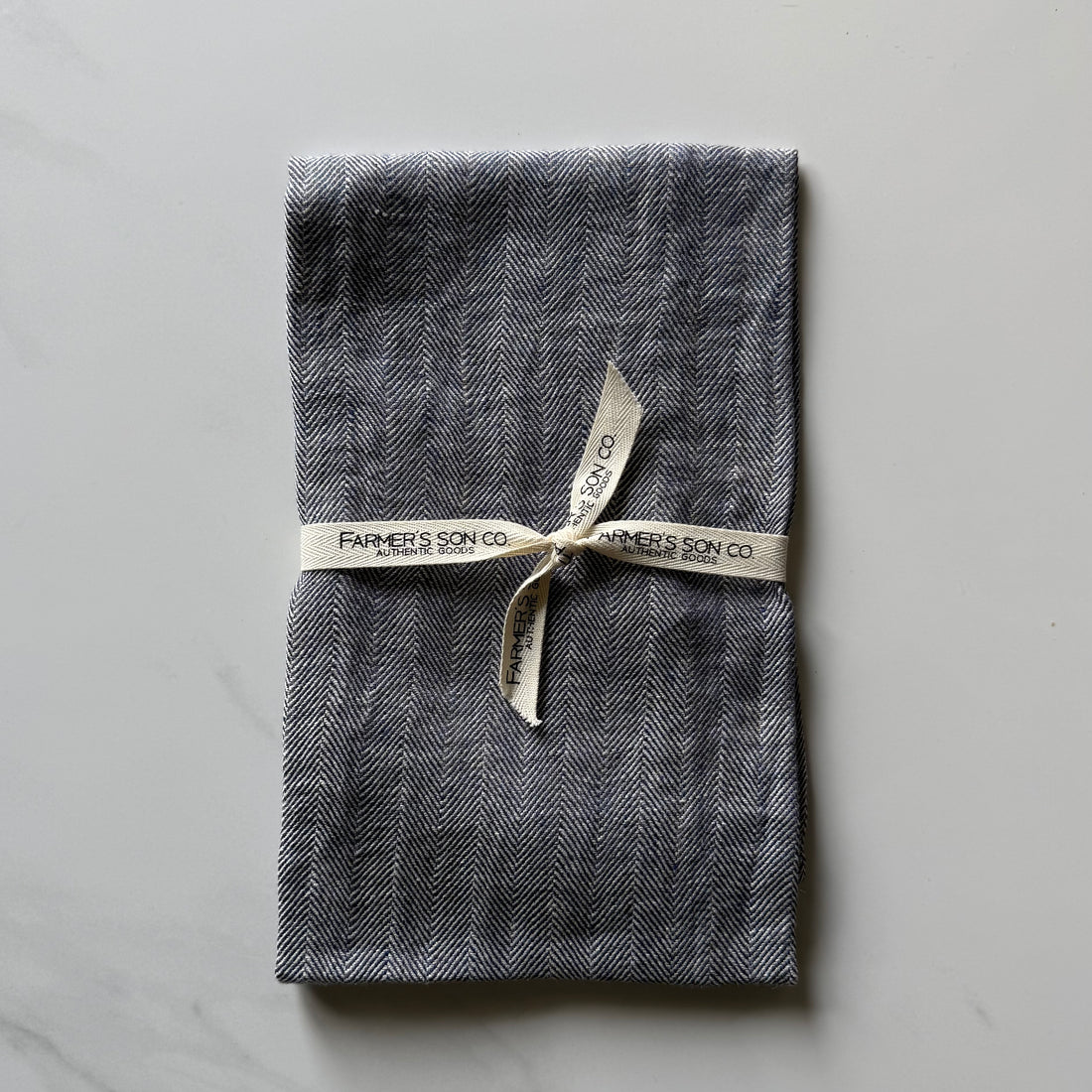 Linen Kitchen Towel - Herringbone