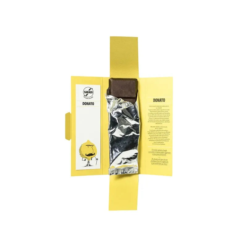 Sabadi - 60% Donato Organic Modica Chocolate With Lemon Zest Chocolate Bar