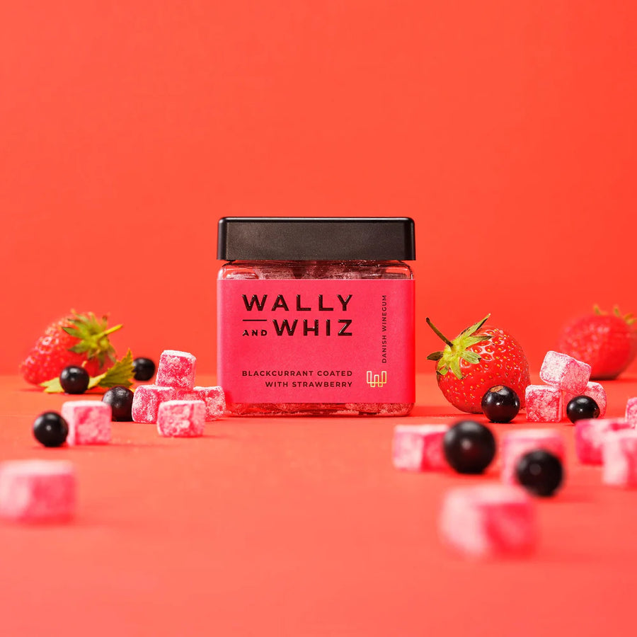 Wally & Whiz - Blackcurrant Wine Gums with Strawberry Dust