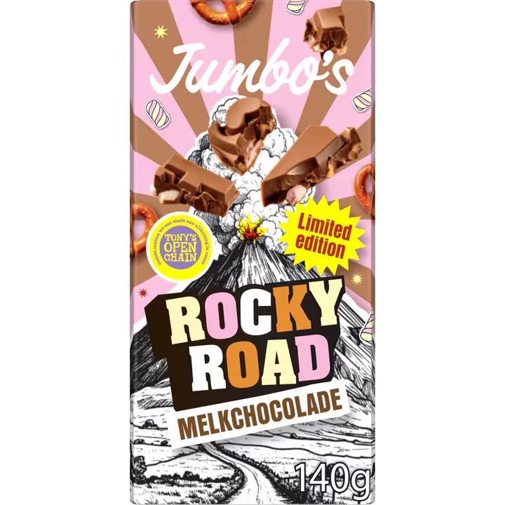 Jumbo - Rocky Road Hazelnut & Pretzel Milk Chocolate Bar