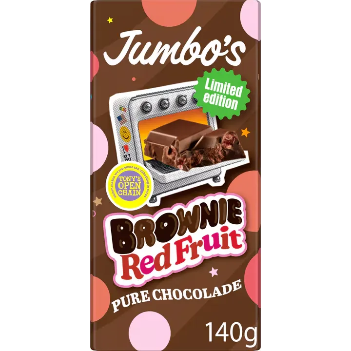 Jumbo - Brownie & Raspberry Dark Chocolate Bar
