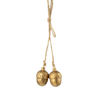 Gold Acorn Pair