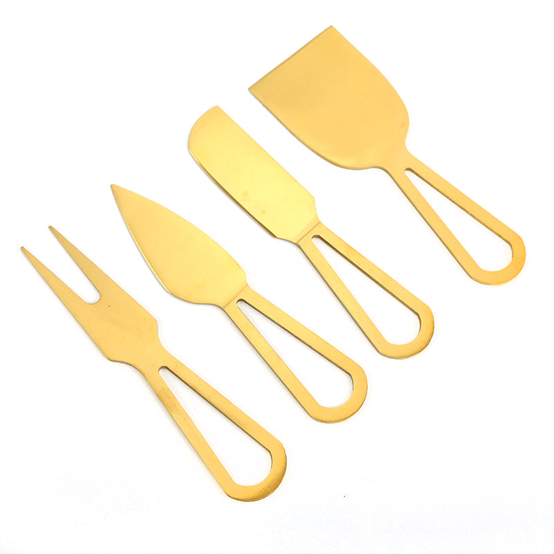 Gold Cheese Knife Set - Four Piece