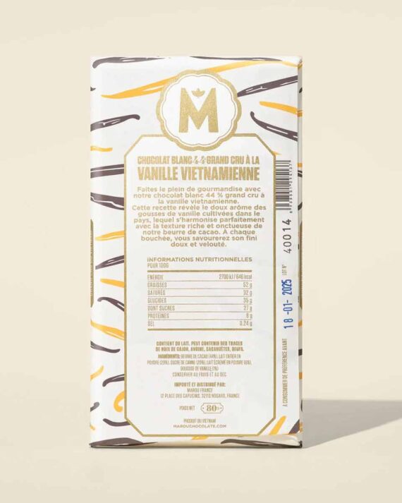 Marou - 44% Vietnamese Vanilla White Chocolate Bar