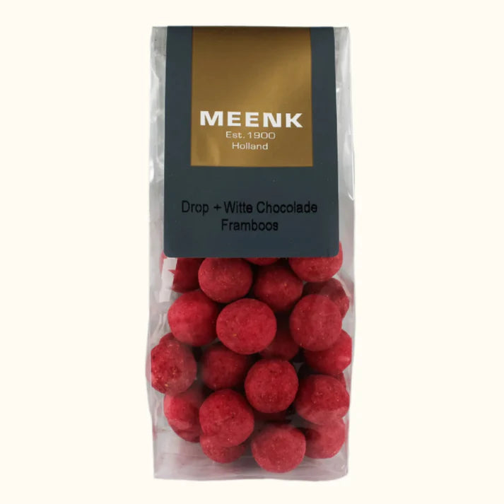 Meenk - Dutch White Chocolate-Coated Licorice with Raspberry