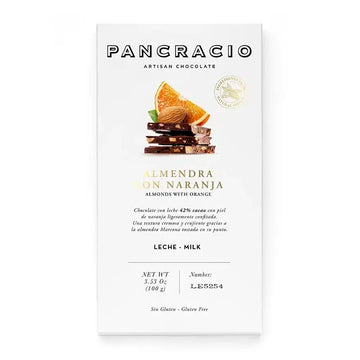 Pancracio - 42% Almond & Orange Milk Chocolate Bar