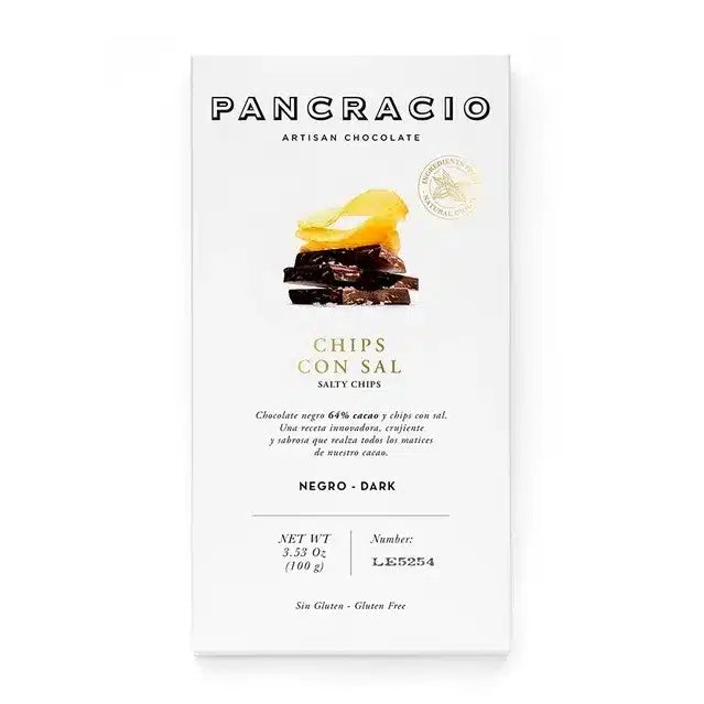 Pancracio - 64% Salty Chips Chocolate Bar