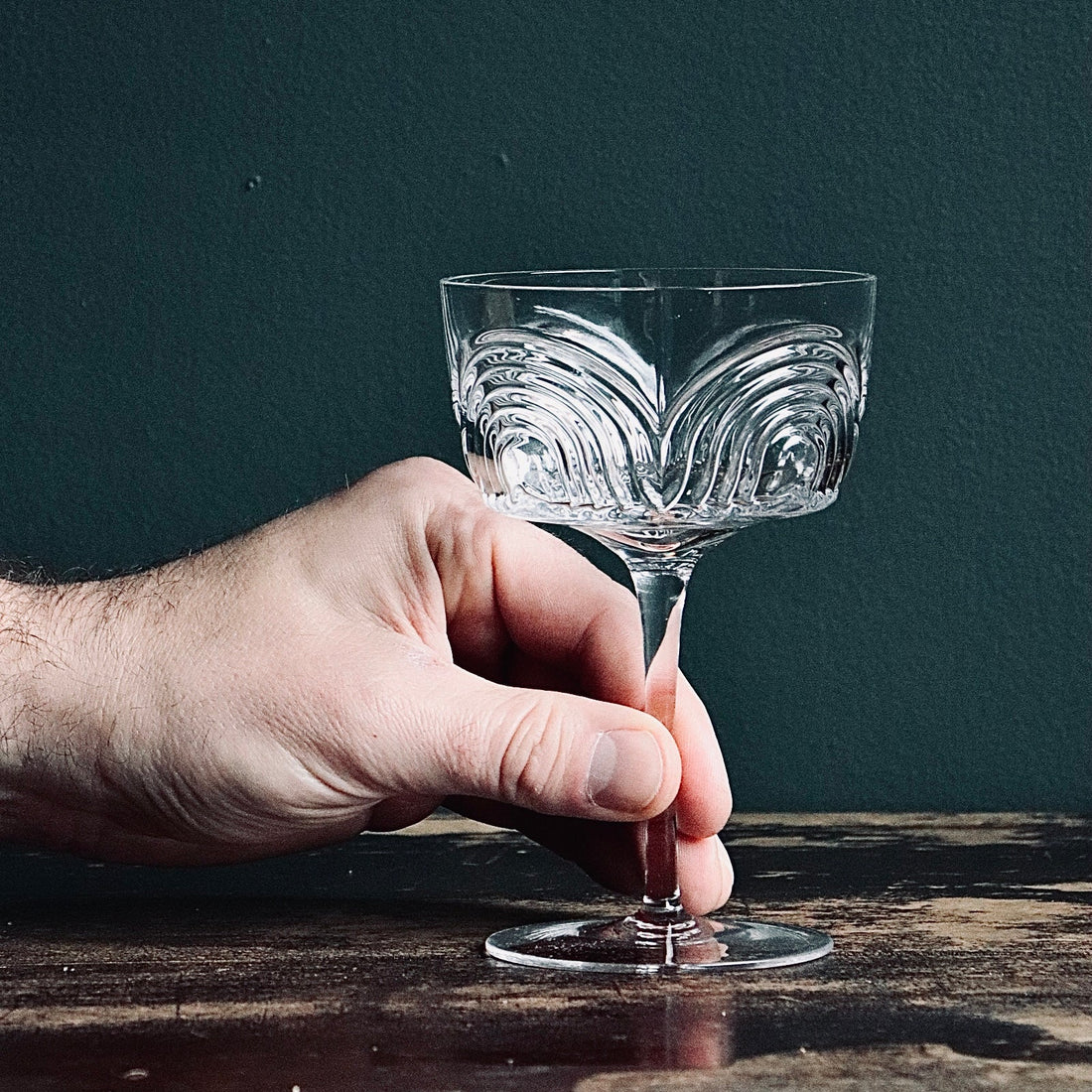 Vintage Art Deco Cocktail Glass