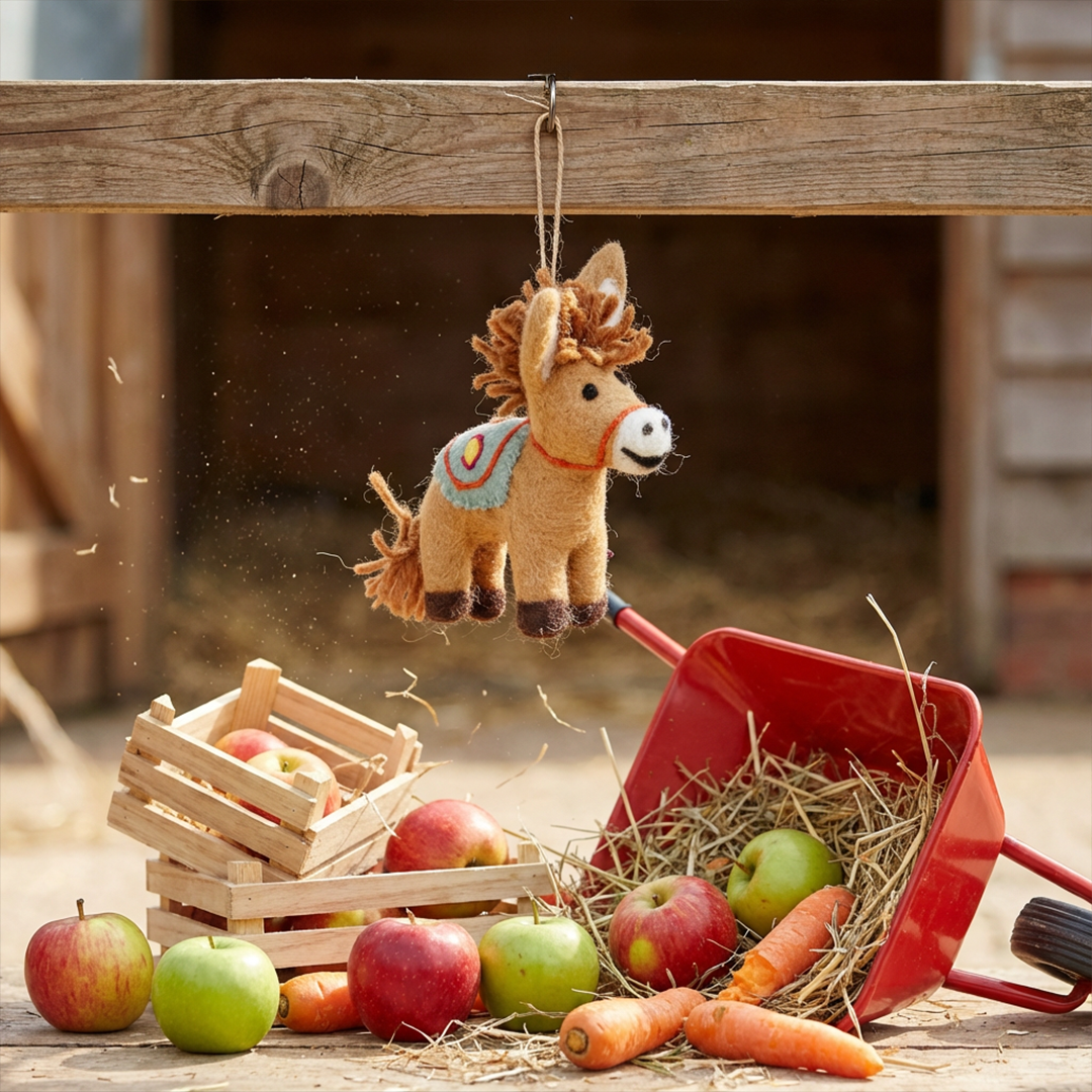 Felt Dale the Donkey Hanging Decoration