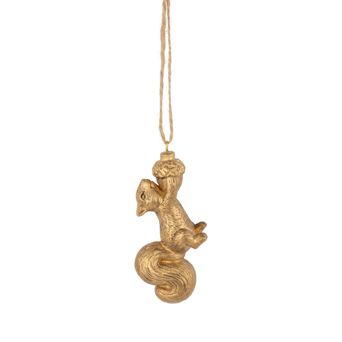 Gold Squirrel & Acorn Ornament