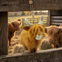 Handmade  Felt Highland Cow Decoration