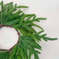 Real Touch Faux Norfolk Pine Wreath - 12 Inch