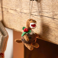 Felt T-Rex Pudding Hanging Decoration