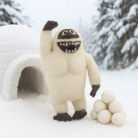 Felt Yeti Hanging Decoration
