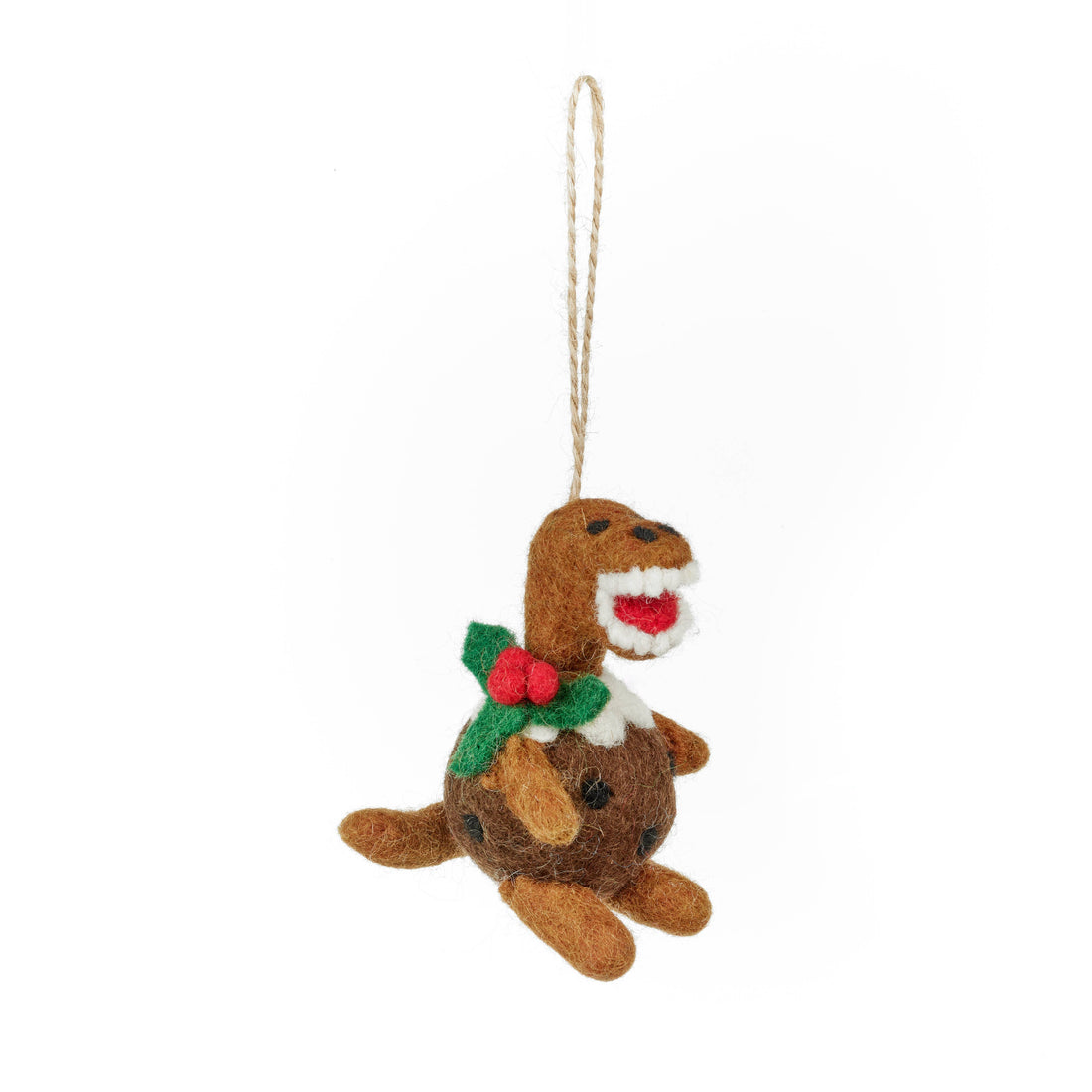 Felt T-Rex Pudding Hanging Decoration