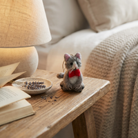 Felt Grey Cat Hanging Decoration