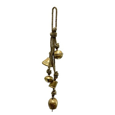 21 inch Gold Iron Bells Assorted Cluster