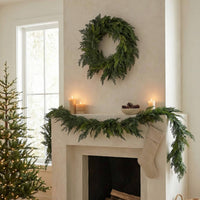 Real Touch Faux Cypress Wreath - 24 Inch