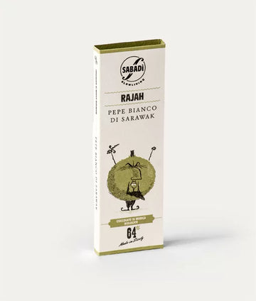 Sabadi - 64% Rajah Organic Modica Chocolate With White Peppercorns Chocolate Bar