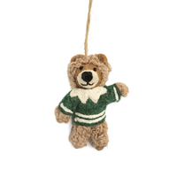 Felt Barney the Bear Hanging Decoration