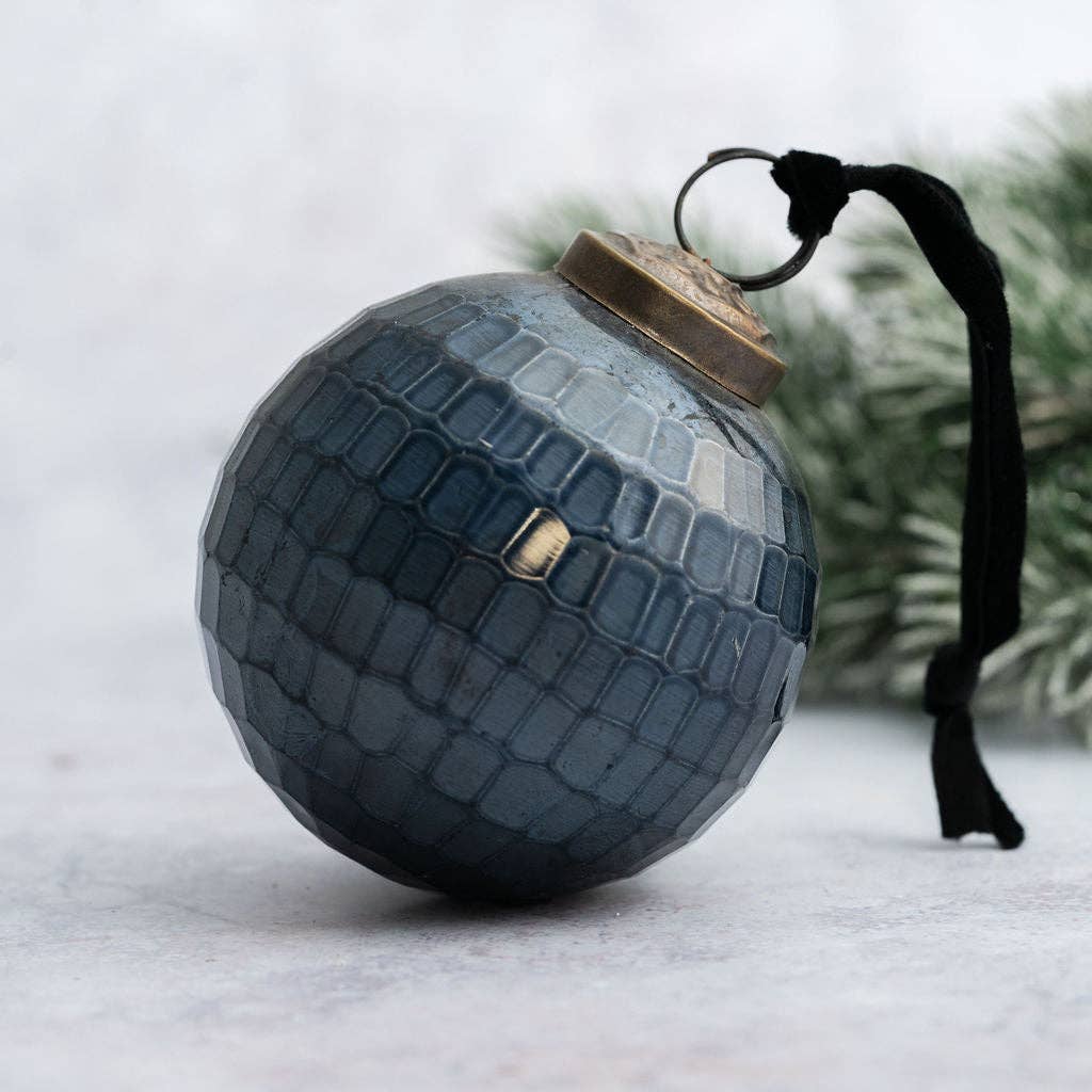 Thunder Cut Glass Rustic Ornament - Three Inch