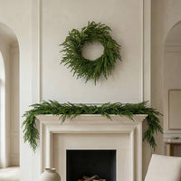 Real Touch Faux Norfolk Pine Wreath - 26 Inch