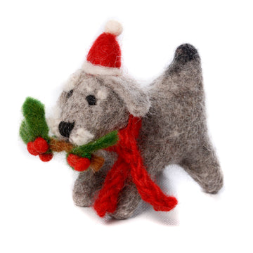 Holiday Schnauzer Hanging Decoration