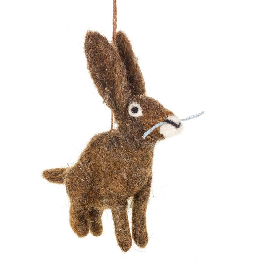 Felt Hare Hanging Decoration