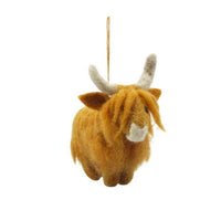 Handmade  Felt Highland Cow Decoration