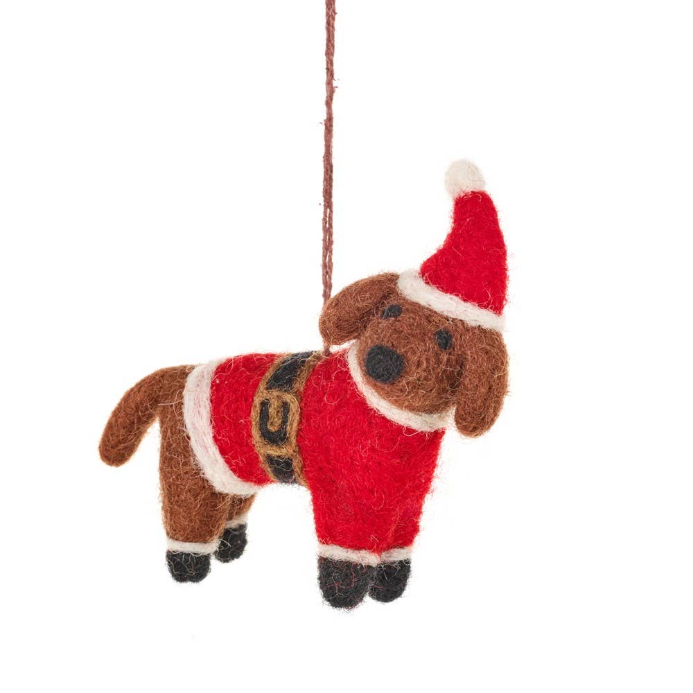 Santa Dog Hanging Decoration