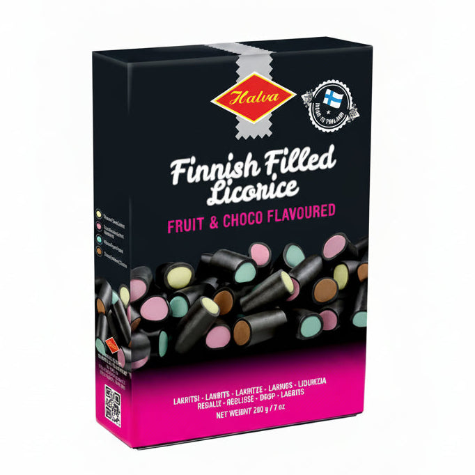 Halva - Finnish Filled Licorice Fruit and Choco Flavoured