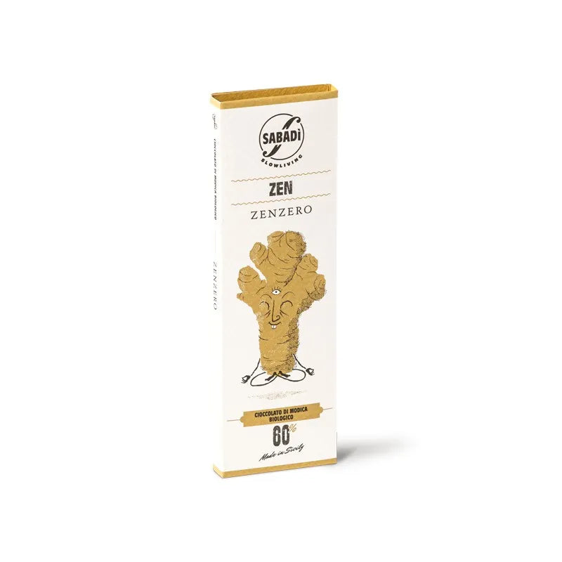 Sabadi - 60% Zen Organic Modica Chocolate With Ginger Chocolate Bar